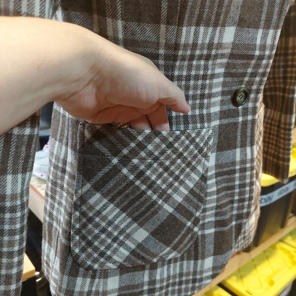 Vintage Pendleton Wool Brown Plaid Blazer Jacket Small Academia Preppy 12 - Picture 5 of 11